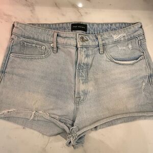 Free assembly light wash shorts
